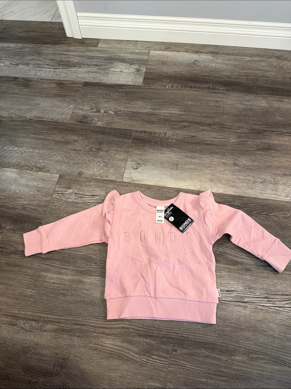 Bonds Pink Ruffle-Shoulder Kids‎ Sweatshirt